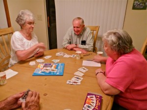 29mar13 - Dinner - big card game 2